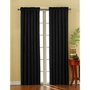 Eclipse Thermaback Total Blackout Curtain, One Braxton Blue Panel - 42 x 84